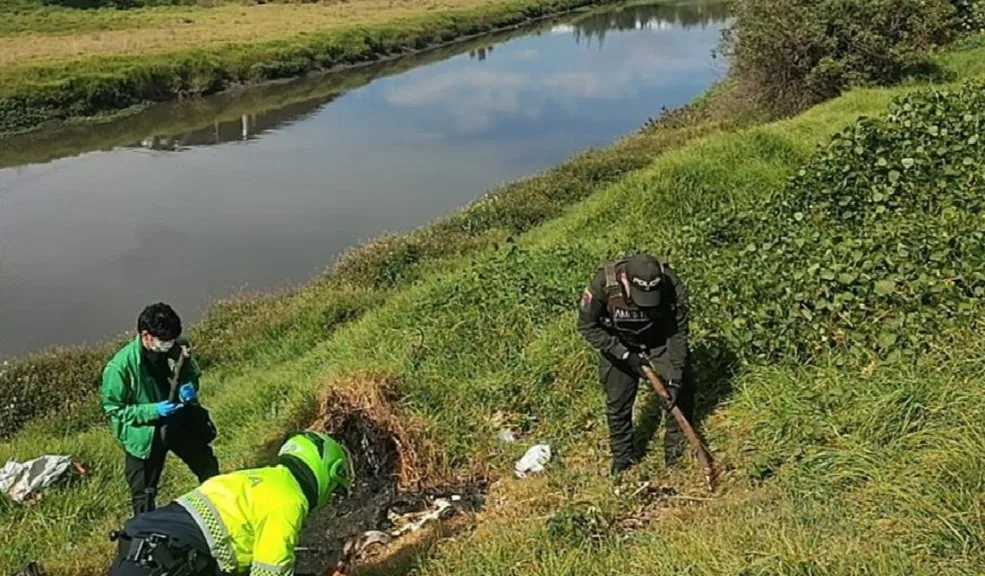 Terrorífico hallazgo en Suba una perrita apareció calcinada a orillas del río Bogotá