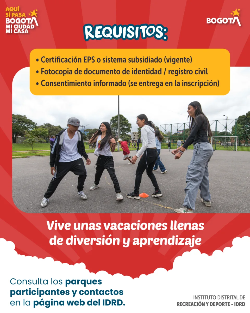Llegan las vacaciones recreativas: prográmese para que lleve a su hijo ¡Aproveche los últimos días de descanso! Si sus hijos siguen en casa, el Distrito cuenta con una programación especial de Vacaciones Recreativas. Conozca aquí los pasos para inscribirlos de forma gratuita.