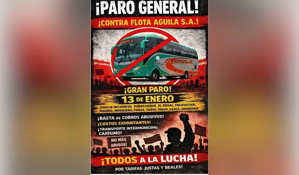 ¿Le afectó la subida del pasaje intermunicipal? Se programan manifestaciones Tras el aumento en las tarifas de los buses intermunicipales para 2026, los ciudadanos que se transportan por los corredores viales de Tabio, Cajicá, Tenjo, El Rosal, Facatativá y Madrid han decidido salir a las calles para manifestar su inconformidad contra la empresa que brinda el servicio en el sector.