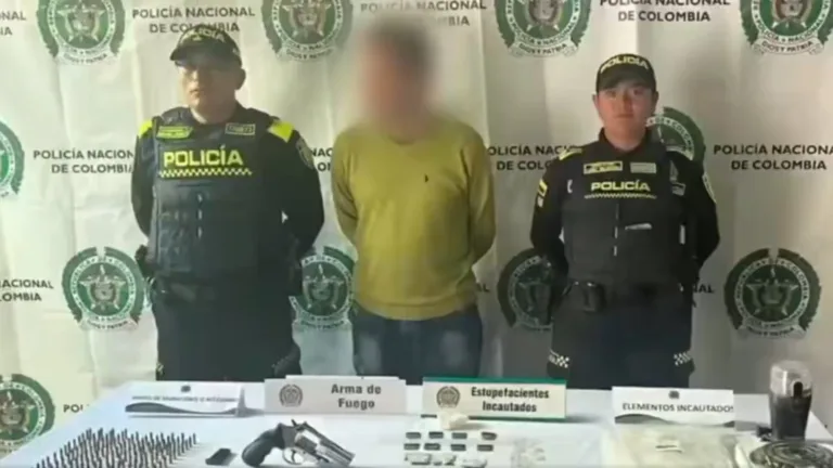 Capturan en Tunjuelito a un hombre con un arma y una cocina portátil para fabricar tusi