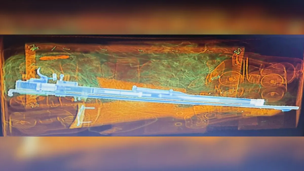Fontibón: pretendían hacer pasar dos armas por juguetes en el Aeropuerto El Dorado 1 Fontibón: pretendían hacer pasar dos armas por juguetes en el Aeropuerto El Dorado Dentro de una encomienda que tenía como destino Ibagué, las autoridades descubrieron dos armas de fuego tipo carabina que los remitentes pretendían hacer pasar como juguetes, pues las camuflaron entre balones, pistolas de agua y bolos para niños.