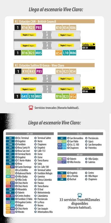 ¿Va para el concierto de My Chemical Romance? TransMilenio habilitará rutas especiales para el regreso a casa 1 transmilenio