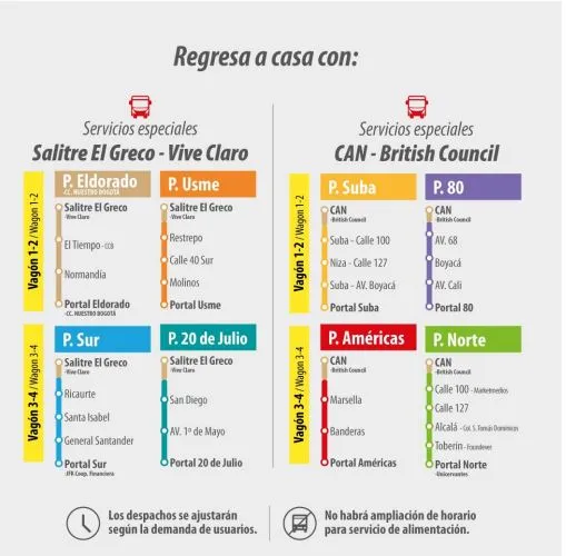 ¿Va para el concierto de My Chemical Romance? TransMilenio habilitará rutas especiales para el regreso a casa 2 transmilenio