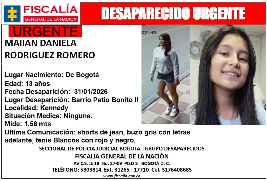 Kennedy: Daniela desapareció hace 11 días en Patio Bonito 2 Daniela